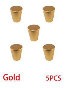 10 قطع مقابض أبواب الخزانة ذات الثقب الواحد، مناسبة للخزائن والدواليب والأدراج والخزائن الجدارية وخزائن الأحذية، مقابض دائرية ذهبية اللون ذات ثقب واحد، مصنوعة من سبيكة الزنك، مع البراغي المرفقة