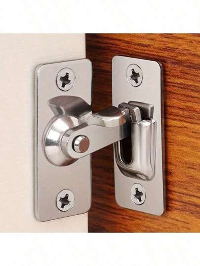 1 件不锈钢方形门闩栓，房屋前门锁