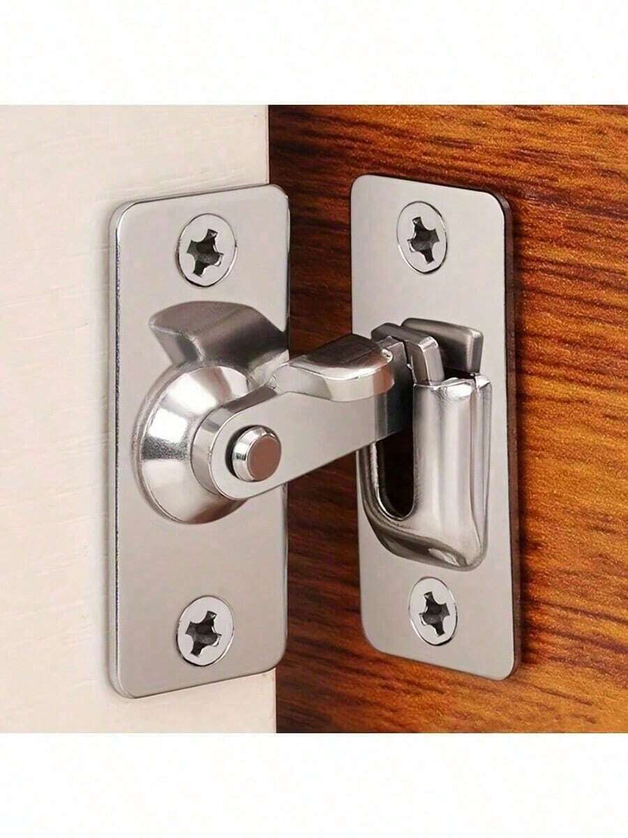 1 件不锈钢方形门闩栓，房屋前门锁