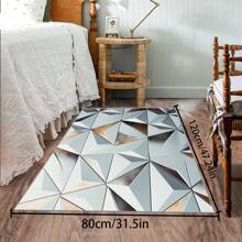 [Crystal Velvet 700g/㎡ Printed Bottom, 5mm Thick] 1 Piece Bohemian Style Solid Color Rug, Soft Anti-Slip Washable Carpet For Indoor And Outdoor, Living Room, Bedroom, Kitchen, Office, Home Decor, Doormat, Play Area Back To School