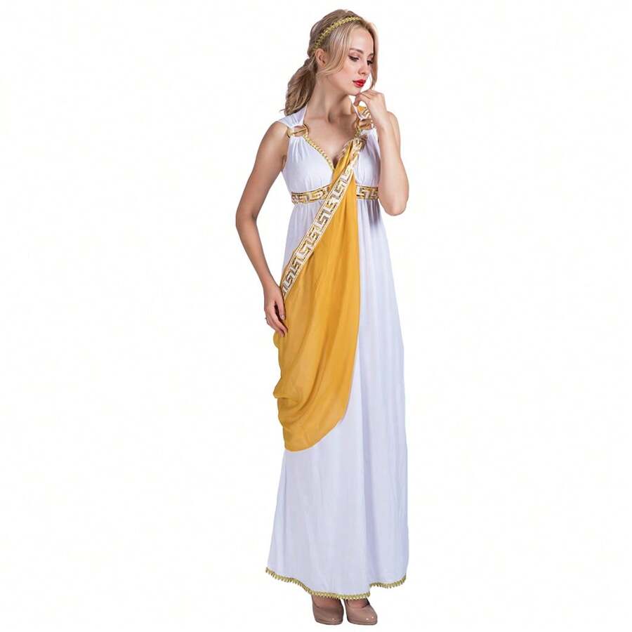 Ladies Roman Goddess Greek Costume - A - View 1