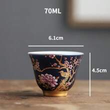 Blue Gold Painted Teacups For Home Use Single Master Cup Creative Hand-Painted Magpie Tea Cup Set