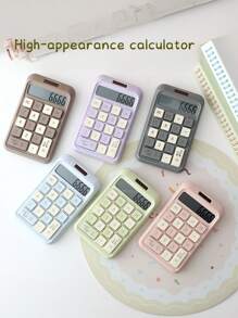 1pc Stylish Goddess-Inspired Dopamine Calculator, 8-Digit Dual Power Display, Soft Buttons, Powered By 1 AA Battery + Solar, Suitable For Portable Financial/Accounting Use,School Supplies,Back To School - Single Piece - View 9