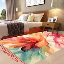 [Crystal Velvet 700g/㎡ Printed Bottom, 5mm Thick] 1 Piece Bohemian Style Solid Color Rug, Soft Anti-Slip Washable Carpet For Indoor And Outdoor, Living Room, Bedroom, Kitchen, Office, Home Decor, Doormat, Play Area Back To School