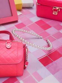 1pc Knotted Faux Pearl Bridal Headband Bow Hair Clip Elegant Tiaras