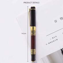 Metal Ink Fountain Pen 530 Golden Carving Mahogany Luxury Business School Student Office Supplies Fountain Pen New Ink Pen Back To School - Burgundy - View 6