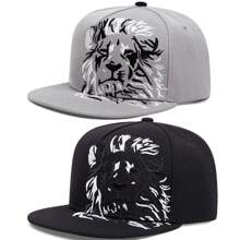 1pc Fashionable Lion Embroidery Unisex Adjustable Baseball Cap, Casual Hip Hop Snapback Hat For Outdoor, Beach, Party, Suitable For Spring, Summer, Autumn And Winter - Lion - View 8