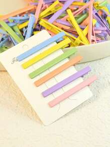 Ins Candy Color Bangs Hair Clips, DIY Hair Accessories Hairpins Barrettes, Alligator Clips, Cute Hair Clips, Stainless Steel, All Season