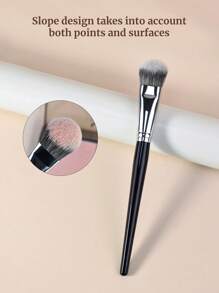 1 Stück Schräger Rouge Pinsel, professioneller Foundation Pinsel Nr. 47 Puder Kabuki Pinsel, für Foundation, Kontur, Concealer, Make-up für Damen, Beauty Tools