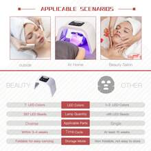 FUVAIKA Red-Light-Therapy, Red Light Therapy For Face, 7 Colors Facial Led Light Therapy Face Mask,SPA Equipment For Skincare At Home - US A Type Plug(110-127V) - View 4