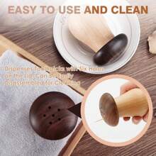 Charming Mushroom Shaped Toothpick Holder - Made Of Black Walnut Wood, Perfect For Kitchen And Restaurant Decoration, Ideal Gift For Valentine's Day, Thanksgiving, Mother's Day, And Father's Day