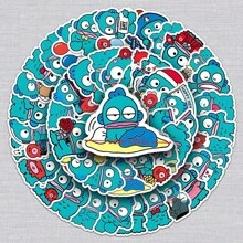 Sanrio 50pcs/Pack Sanrio Ugly Fish Cartoon Cute Graffiti Sticker Set For Fridge, Washer, Laptop, DIY Decor, Water Bottle, Phone Case Gifts Birthday Graduation Room Decor Home Decor Wall Decor Bathroom Decor Bedroom Decor Room Decoration Stuff Living Room Decor House Decor Home Decor Living Room Wall Art Wall Paper Stickers Personalised Stickers