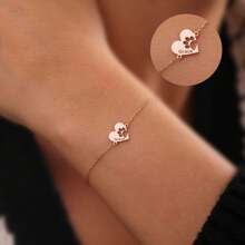 Custom Engrave Names Dog Paw Bracelet Gift For Cat Gift For Dog Christmas Gift Paw Name Bracelet Heart Shaped Paw Bracelet Cat Paw Bracelet - Multicolor - View 5