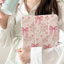 淡粉色蝴蝶结和花心 - 印花 IPad 保护套皮革 + TPU 材质平板电脑保护套，柔软防摔保护，超薄/智能支架/自动唤醒，兼容 iPad 第 10 代/iPad Air(M2)/Pad Pro(M4)/Air4/5/6/Pro10.5/2022/2021/2024/12.9/Mini7/2019/Air 11(2025)/11th/Air 13(2025) - 無色 - 查看 3