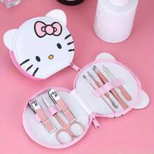 Sanrio Sanrio Hello Kitty 7-Piece Nail Care Set In Zipper Case - Cartoon Character Manicure And Beauty Set, Stainless Steel Tools, Suitable For Personal Grooming Care, 14 Years Old And Above