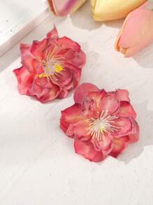 2pcs Bohemian Style Artificial Flower Hairclips