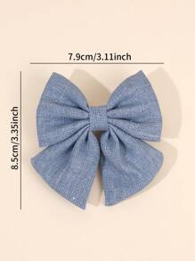 2pcs Blue Hair Bow Clips For Girls,Fabric Hair Bows Clips For Girls,Fashion Alligator Clips Decor Hair Accessories For Girls Gifts - Bow Hairpin - View 6