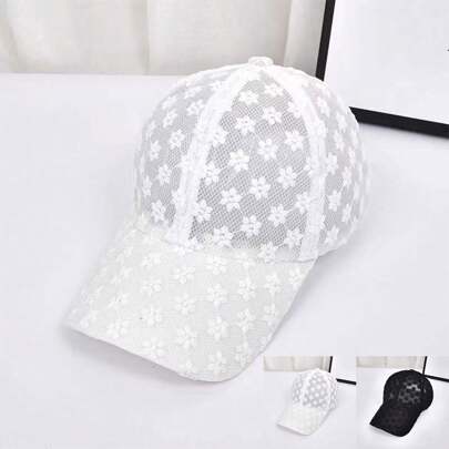 1 pièce Casquette de baseball style dentelle, respirante