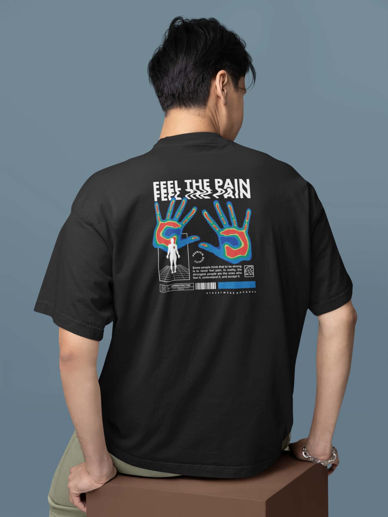 Men's Unisex 100% Cotton Crew Neck T-Shirt Streetwear Street Style Casual Printed Tops - 黑色 - 查看 1