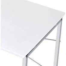 White & Chrome Finish Writing Desk
