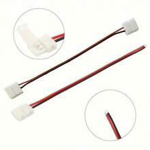 5/10pcs LED Strip Light No-Soldering Lamp Beads, 8mm Flexible Ribbon Cable With Connector Clips