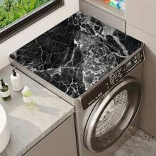 1pc Marble Pattern Washing Machine Dust Cover,Countertop Absorbent Table Mat,Absorbent & Quick-Dry Fridge Mat, Microwave Oven Dust Cover,Soft Diatom Mud Drainage Pad,Non-Slip Super Absorbent And Wear-Resistant Dish-Washing Dry Pad,19.7*23.6 Inch Modern Washing Machine & Dryer Top Cover,Suitable For Laundry Room And Kitchen - White - View 7