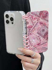 Handyhülle mit Dollarmotiv in Pink, 1 Stück, kompatibel mit Apple 11/12/13/14/15/16 Pro Max, Galaxy A05/A15/A25/A35/A53/A54/A55/S23/S24 Ultra