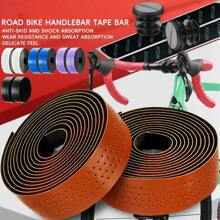 2pcs Road Bike Handlebar Tape, Anti-Slip Perforated Cycling Handlebar Wrap, Abrasion Resistant Riding Gear - Multicolor - View 3