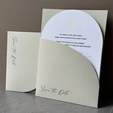 NIEWSPECIAL 10pcs Pocket Style Wedding Invitation Envelopes, Suitable For Engagement, Quinceañera, Christening And Other Occasions, Minimalist Invitation Envelopes, 5*7 Inch Invitations, DIY Invitations, Gift Cards, Pocket Wedding Invitations, You're Invited, Graduation Ceremony, Birthday Party, Bachelor Party And Other Occasions Gifts. - Multicolor - View 7