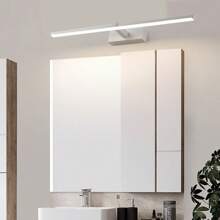 1 件 40/60/80/100CM 易于安装防水铁质 LED 镜前灯简约黑白中性灯长条壁灯适用于浴室梳妆台卧室 LED 平板灯现代家居装饰灯具 - 多色 - 查看 10