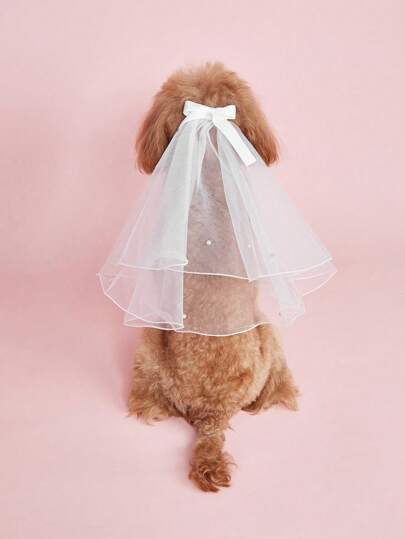 Pet Wedding Dress & Headband Set For Cats & Dogs