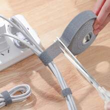 1 卷宽魔术贴电缆扎带整理器，电线紧固件办公桌管理配件，0.015 * 3 米