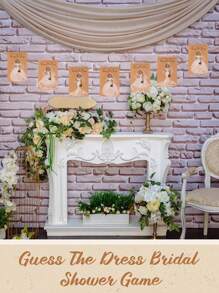 20pcs/Set The Dress" Bridal Shower Game Set - 10 Cards & White Pencils Included, Perfect For Wedding Party Decorations & Fun Guest Interaction - Multicolor - View 9