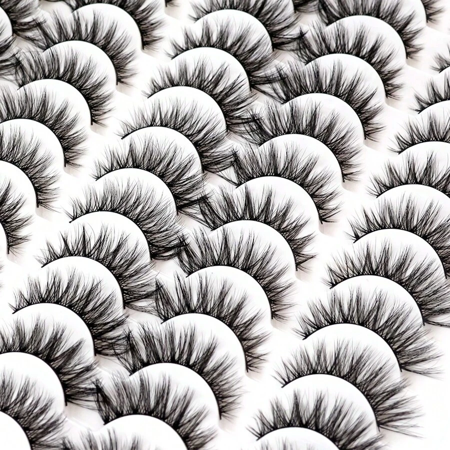 48 Pairs Of Ultra Large Capacity False Eyelash Extension Set, One Piece Complete False Eyelashes, Full Eyelashes, C Curly, Natural And Reusable False Eyelashes, Fluffy, Natural And Soft False Eyelashes, Essential For Eye Makeup, Suitable For Daily Life, Gatherings, Parties And Travel - 自然纖長款 - 查看 1