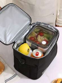 1 pacote de lancheiras isoladas multicoloridas para homens e mulheres - lancheira reutilizável para escritório, trabalho, escola, piquenique, praia - à prova de vazamentos, bolsa para freezer com alça de ombro ajustável, grande capacidade, multifuncional, adequada para atividades ao ar livre, bolsa com blocos de cores, bolsa com blocos de cores, bolsa de duas cores, bolsa para lancheira, recipiente para almoço, piquenique, trabalho, escritório, viagem, acampamento, férias, escola, praia, estudantes para meninos e meninas, trabalhadores, bolsa para piquenique, mulheres