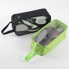 1PC Multi-Purpose Storage Bag, Transparent Shoe Box, Waterproof Portable Shoe Bag, Shoe Bag, Home Oxford Cloth Shoe Storage Bag, Cosmetics Storage Bag, Medication Storage Box, Toiletries Storage Bag, Candy Storage Bag. Multipurpose;Attention: The Color Of The Zipper Button Is Random