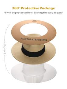 Tropiscape 1顶编织爵士草帽，带可拆卸围巾，适合海滩、秋季、圣诞节、冬季等场合，是圣诞礼物的理想之选。 - 卡其色 - 查看 7