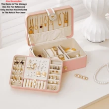 1 件大容量珠宝收纳盒，适用于项链、耳环、戒指、手镯等配饰
