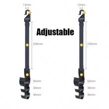 2 piezas Gancho para asiento trasero de coche Gancho multifuncional para reposacabezas de asiento trasero Soporte para paraguas Almacenamiento en el respaldo del asiento Organizador interior - A - Ver 8