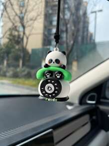 可爱熊猫汽车挂饰，创意后视镜吊坠 - 彩色 - 查看 9