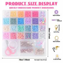 1000pcs/3987pcs Clay Bead Necklace Craft Kit, Suitable For Friendship Bracelet DIY And Handmade Gifts, Jewelry Making Kit For Bracelets And Necklaces, Gift For Couples, Family, Friends, Holidays - Multicolor Polymer Clay - View 3