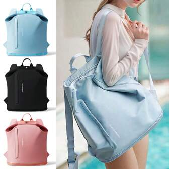 Zoned Storage Swimming Bag, Men/Women Backpack, Outdoor Wet Dry Separated Beach Bag, Adult Waterproof Toiletry Organizer Bag, Suitable For Swimming, Fitness, Outdoor