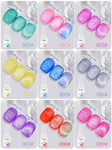 1pc 15ml Nail Dopamine Candy Glass Color Nail Polish Gel 2025 Hit Ice Transparent Sparkle, Special For Nail Art.