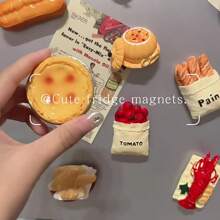 1 件/6 件/20 件新奇 3D 食品设计冰箱贴，装饰性彩色冰箱贴纸磁性粘贴纸批发 - 彩色 - 查看 2