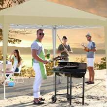COBIZI Tonnelle Pavillon 3x3m étanche et stable, pliable, tente de jardin, tente de fête, tente à bière, tente de jardin pliable avec 4 sacs de sable, hauteur réglable