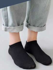 10/20/30 Pairs Unisex Casual Solid Color Breathable Versatile Ankle Socks - Multicolor - View 22