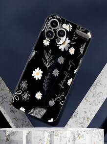 花朵 1 件黑色 TPU 雏菊花卉腕带防震手机壳兼容 /配套手机壳/腕带手机壳/腕带支架手机壳/趣味手机壳/安卓手机壳/手机壳/手机壳/OPPO 手机壳，兼容 Apple 15 Pro Max/ A14/ A54/ A52/ A31 4G/ A23/Redmi Note 8 Pro/Redmi Note 11 Pro 4G/Redmi Note 12 4G/OPPO A54 防水防摔防刮 - 彩色 - 查看 4