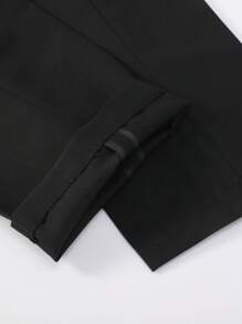 Men Suit 4 Pcs Blazer Jacket Vest Pants Tie Shawl Collar Single Breasted One Button For Party Wedding Groomsmen Formal Attire - màu đen - Xem 6