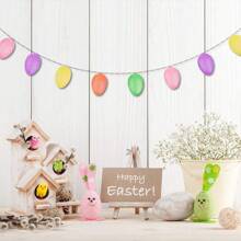 1 st. LED-lichtsnoer in de vorm van een glitterei, decoratieve verlichting voor Pasen, etalage, festivalviering, feest, huis, bar, winkelcentrum, slaapkamer, cadeau (batterij niet inbegrepen)