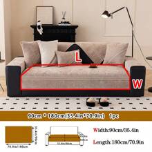 1pc Chenille Sofa Cushion Cover, Simplistic & Modern Style Pet Friendly, Anti-Dirty & Anti-Slip Sofa Protector, Scratch Resistant For Couch, L-Shaped Combination Sofa And 1/2/3/4 Seat Sofa, Year-Round Use - Khaki - View 16